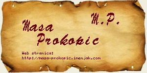Maša Prokopić vizit kartica